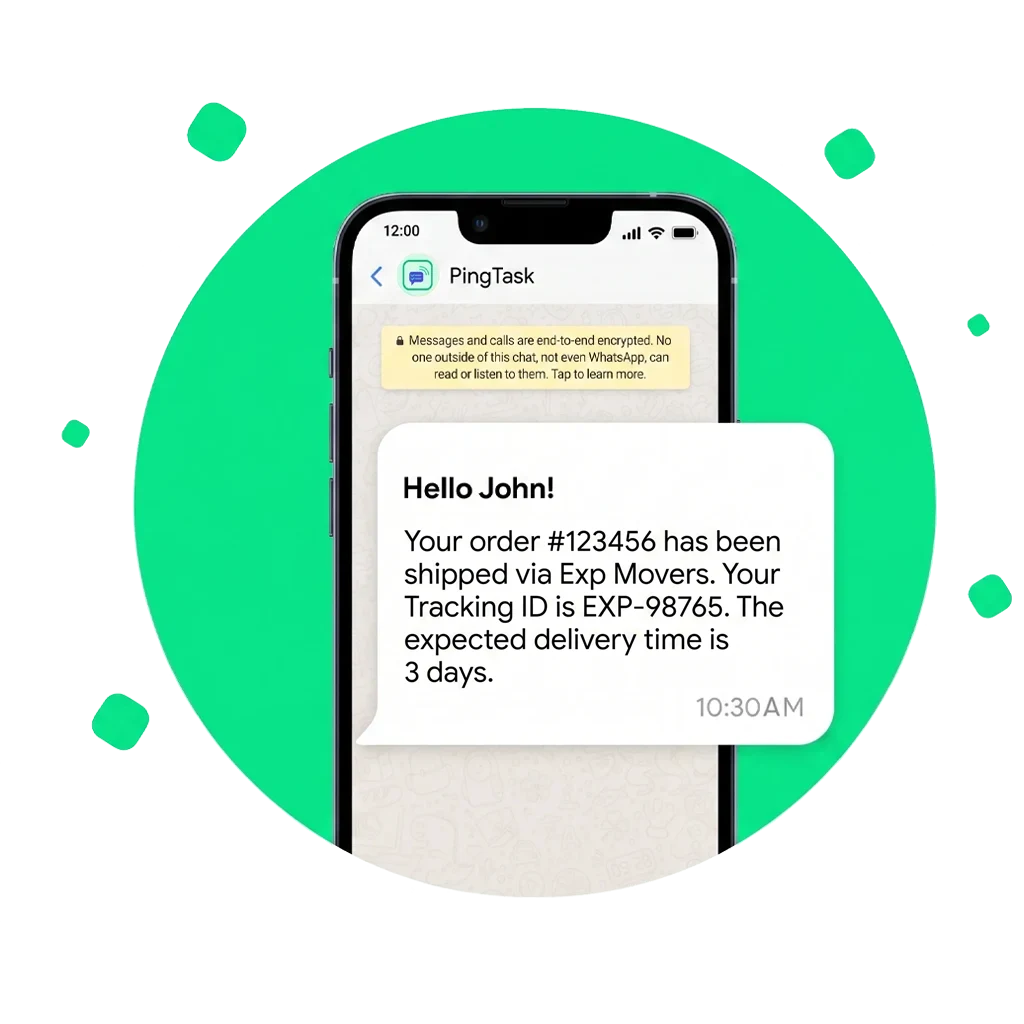 WhatsApp order message